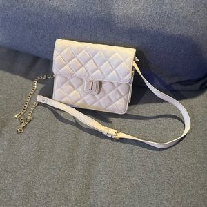 Cream mini white purse